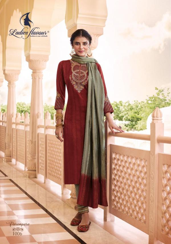 Ladies Flavour Parampara Fancy Kurti With Bottom Dupatta Collection